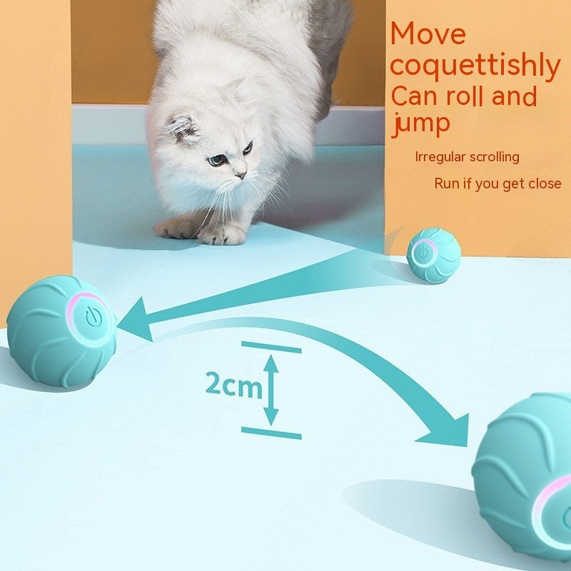 Smart Cat Bouncing Ball USB Self Hi Teasing Kittens Jumping Ball