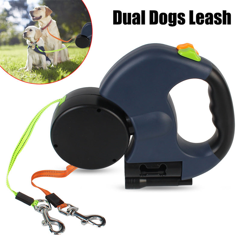 Retractable Small Pet Leash Lead 360 Swivel No Double Walking Leash With Lights *Free Shipping