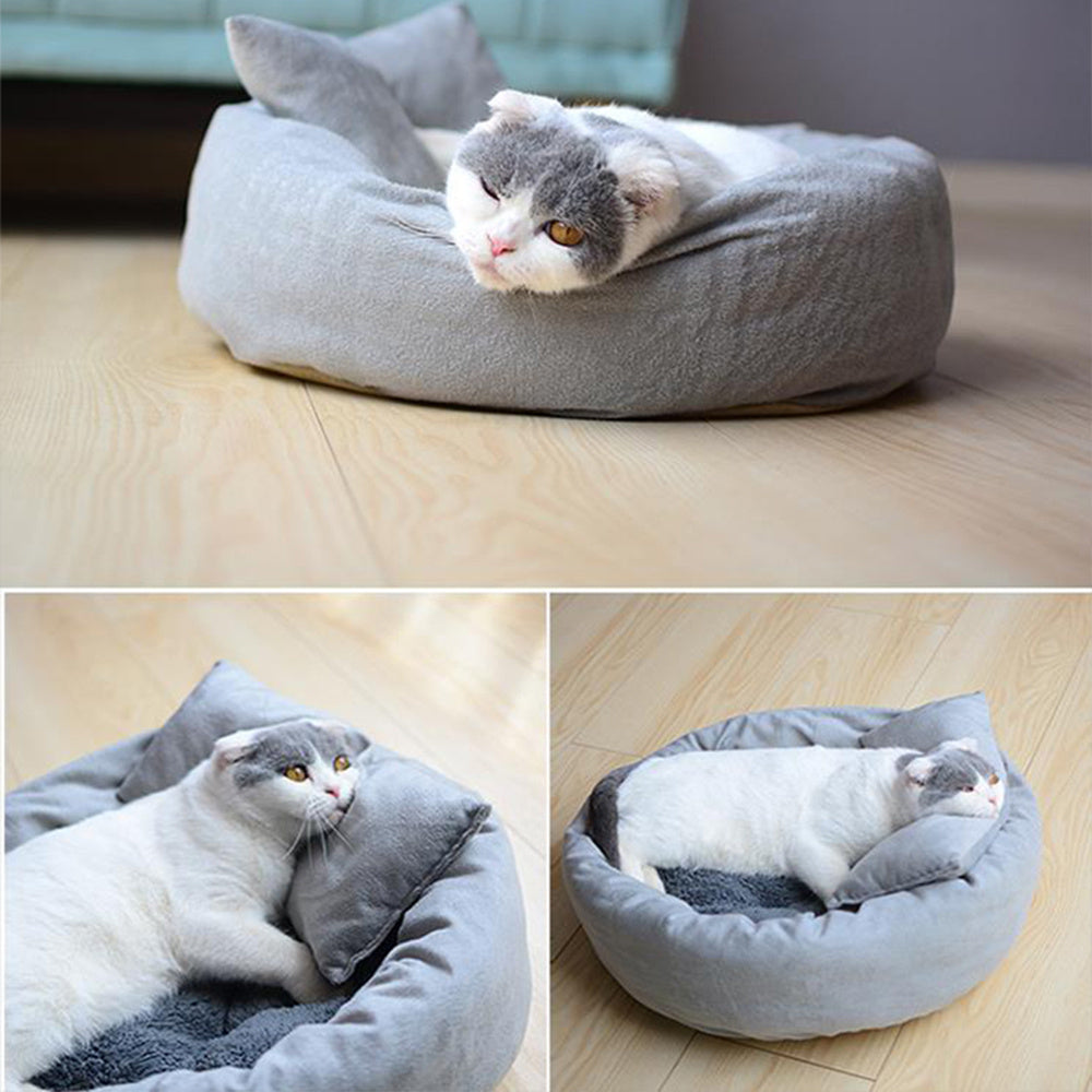 Dog Bed Soft Cat Plush Nest Kitten Puppy Chihuahua Bed With Pillow Dog Supplies