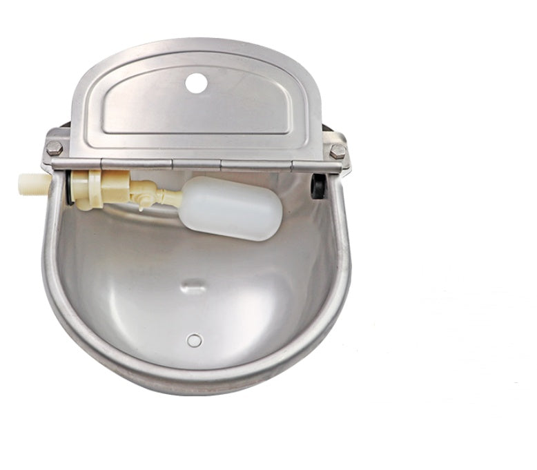 Stainless steel drinking bowl for cattle