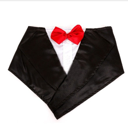 Wedding tuxedo big dog triangle scarf large handsome pet scarf