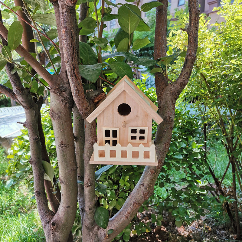 Creative Wooden Bird Nest Home Pendant