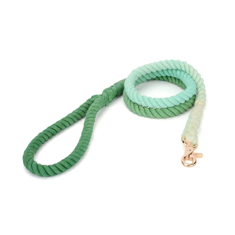 Gradient color hand-dyed woven cotton rope