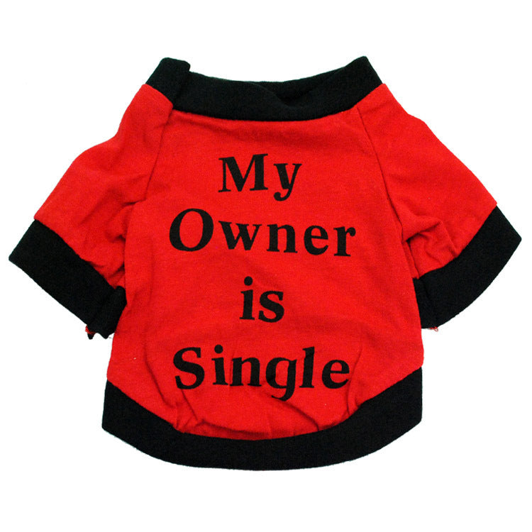 Dog Clothes Cotton Jersey Printed MY T-shirt