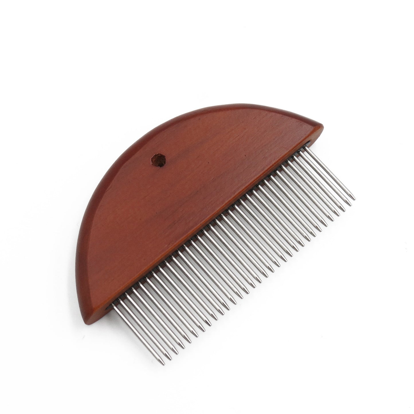 Pet Knotted Stainless Steel Row Comb For Cats And Dogs Flea Comb With Wooden Handle