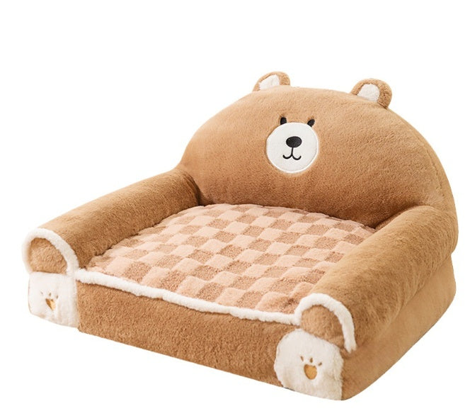 Small And Medium-sized Dogs Teddy Bichon Winter Warm Dehaired Angora Dog Bed Cat Sofa