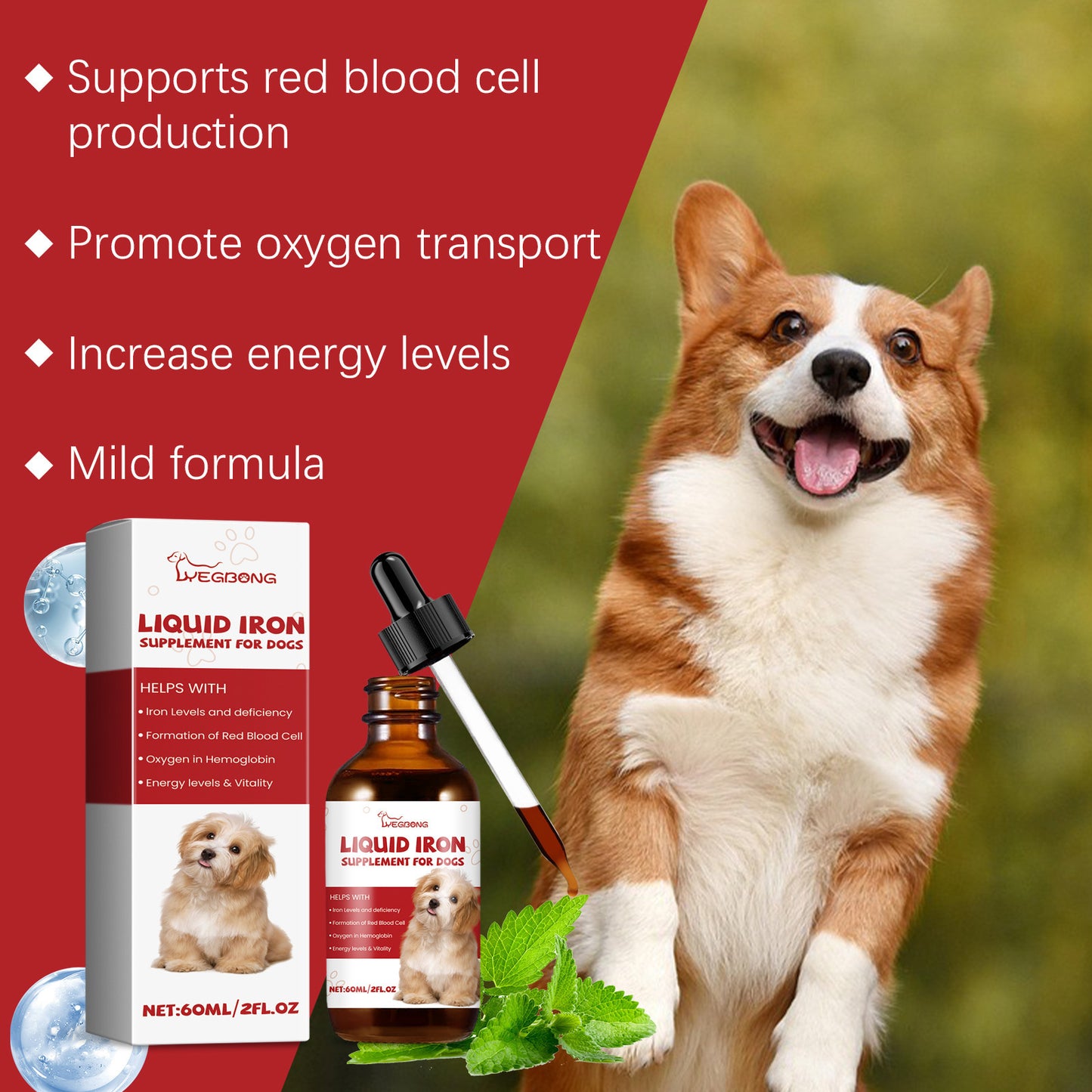 Care For Pet Dogs Mild Ingredients Help Absorb Care Supplements *Free Shipping