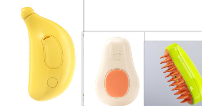 * Free Shipping Steamy Electric Cat Brush For Massage Avocado Shape Cat Grooming
