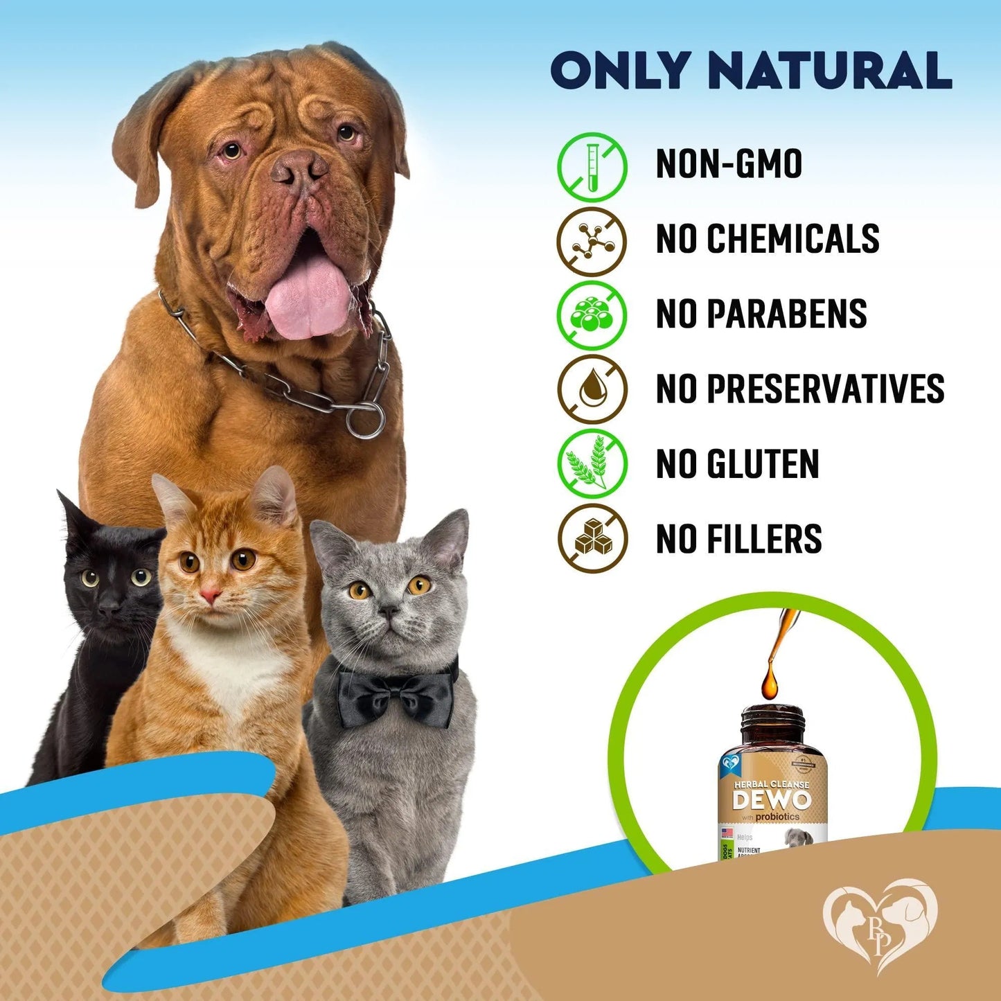 Natural Worm Treatment With Probiotic Liquid Herbal Prevention Medication Supplement Drops For Pets Use With Pet Food