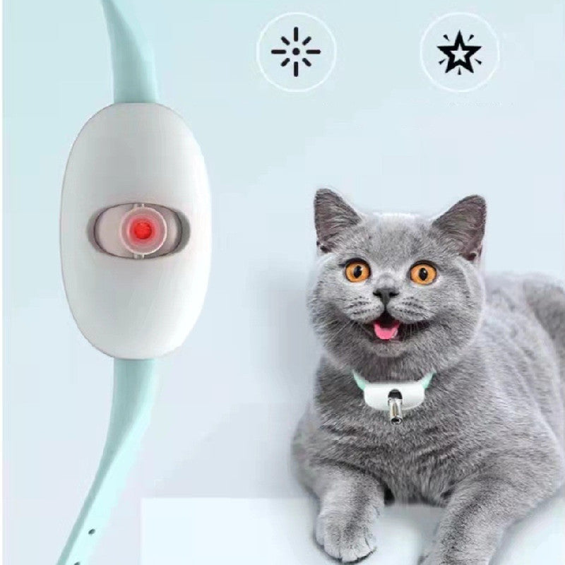 *Free Shipping Automatic Smart Laser Teasing Cat Collar Electric USB  Charging Toys