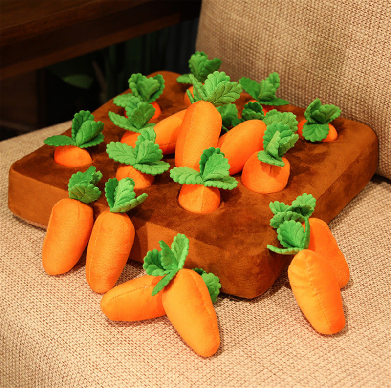 Lawn Plucking Radish Plush Pet Toys Vegetable Plot