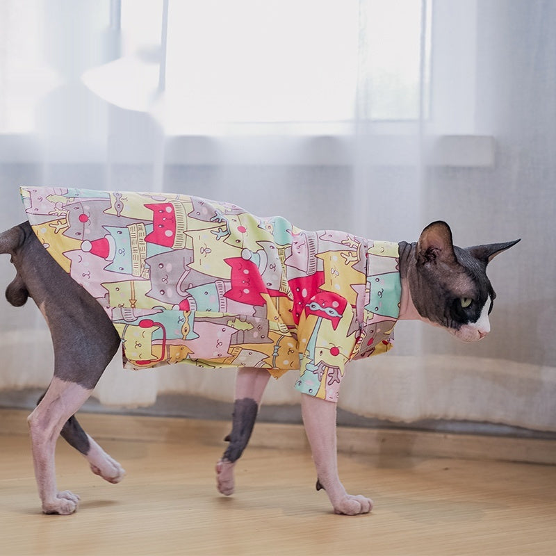 Pet Cat Pure Cotton Shirt Ultra-thin And Breathable