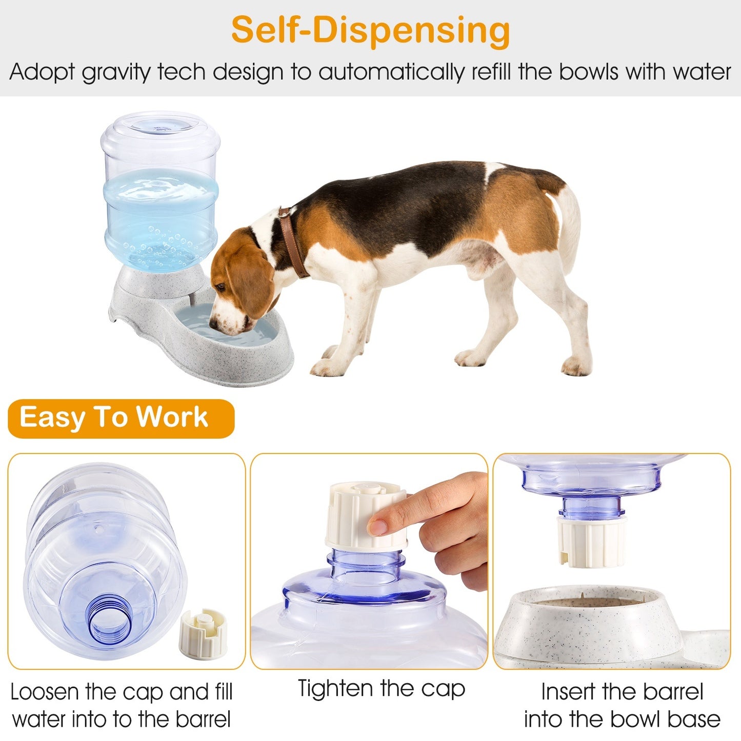 3.5L 1Gal Pet Water Dispenser Self-Dispensing Gravity