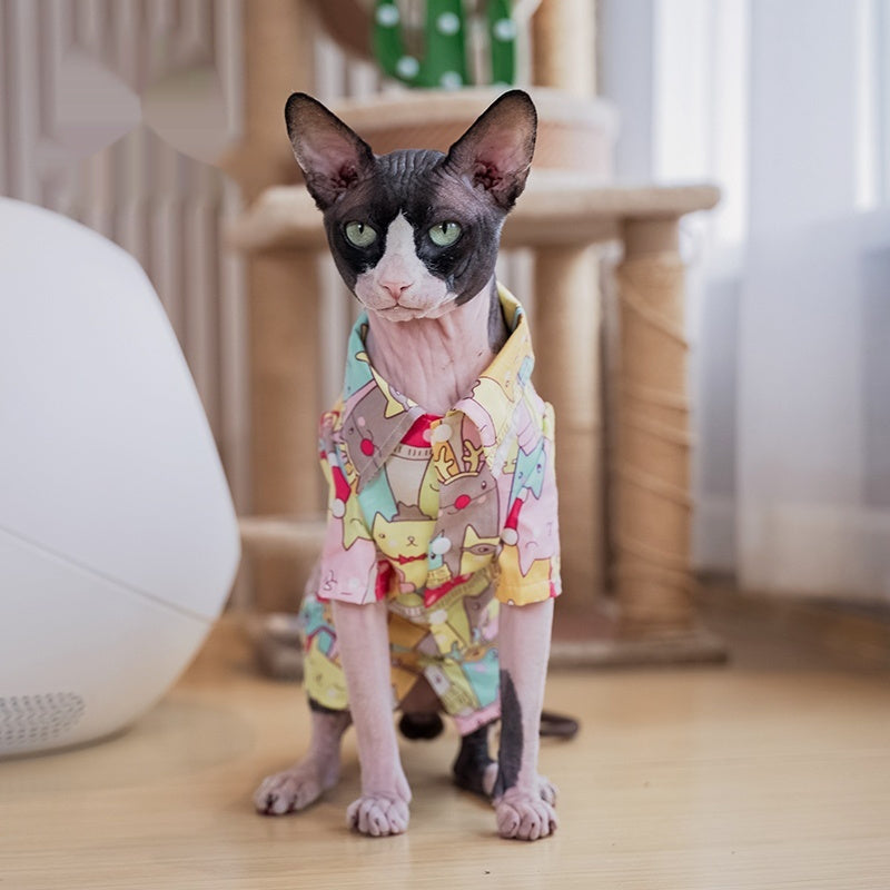 Pet Cat Pure Cotton Shirt Ultra-thin And Breathable