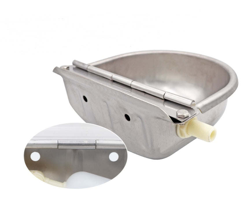 Stainless steel drinking bowl for cattle