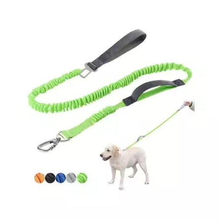 Heavy Duty Dog Leash With Padded Double Handle Car Seat Belts, 4-6 Feet Long