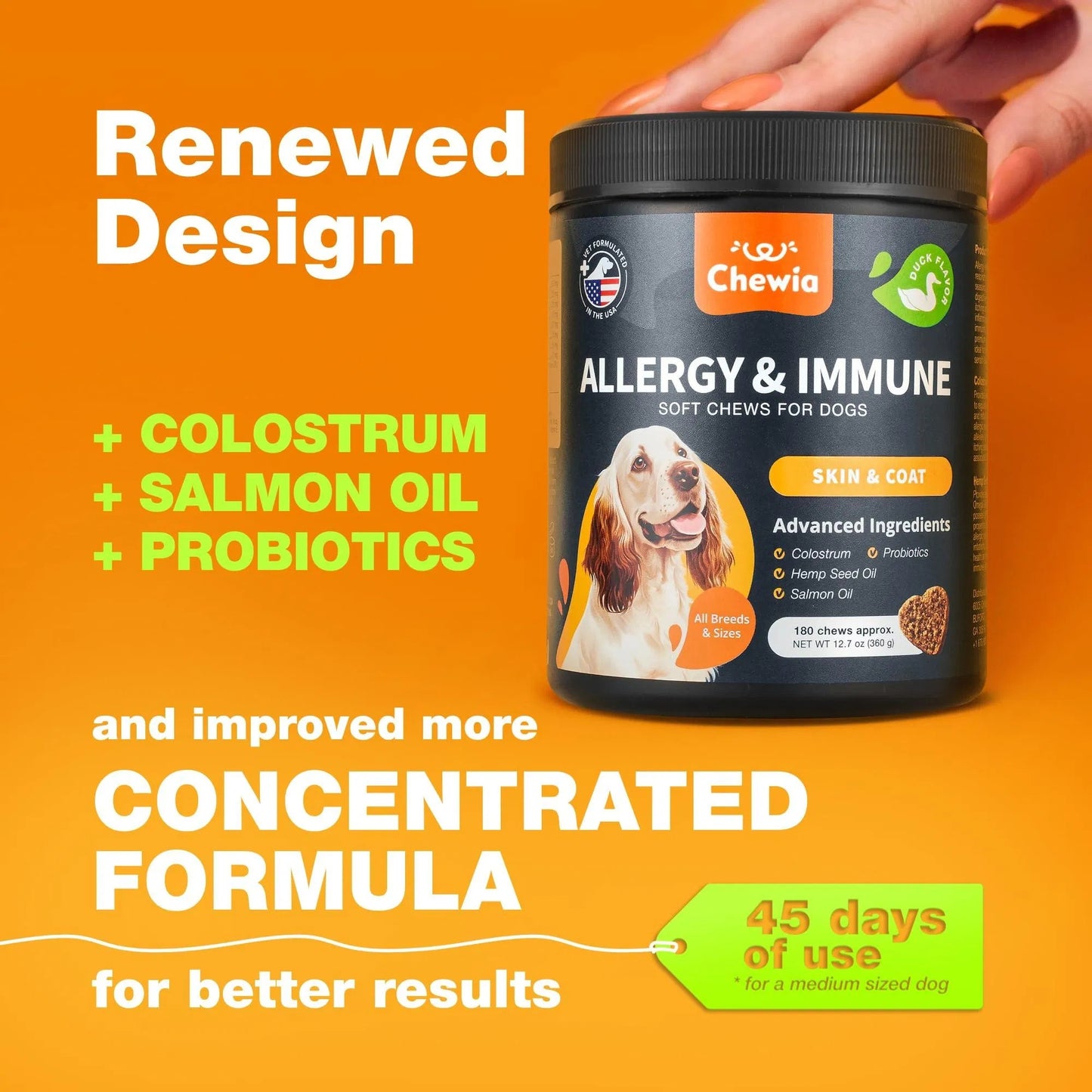 Dog Allergy Relief Chews Itch Relief For Anti Itch Dog Allergy Itching Skin Relief With Salmon Oil Immune Health Treats