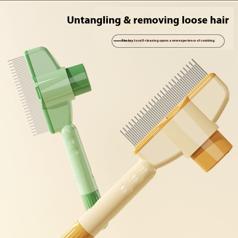 Professional Pet Comb For Dogs And Cats With Release Button Durable Grooming