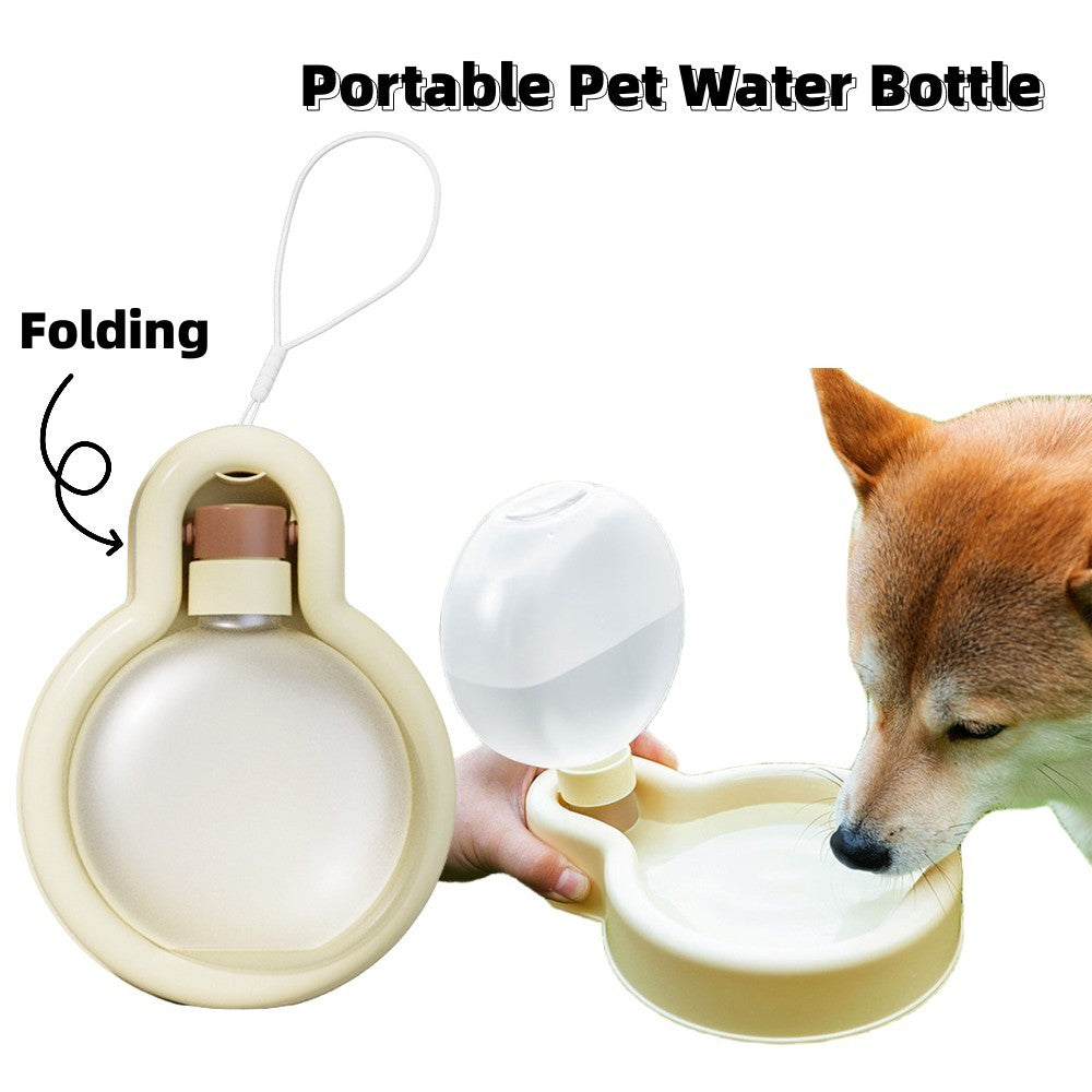 500ml Portable Pet Water Bottle Sealed Travel Fold Drinking Bowl Outdoor Water Dispenser