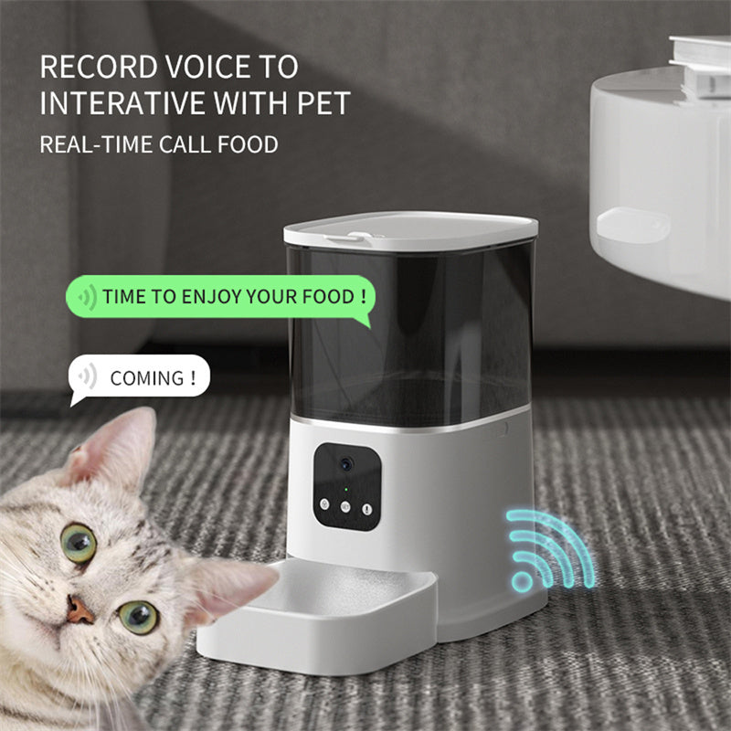 Pet Automatic Feeder Large Capacity Smart Voice Recorde With WiFi Pet Bowl