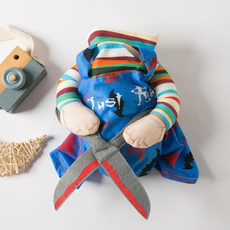 Pet Costume Cat Funny Outfit With Adjustable Straps Scissor-Shaped Suit Cosplay