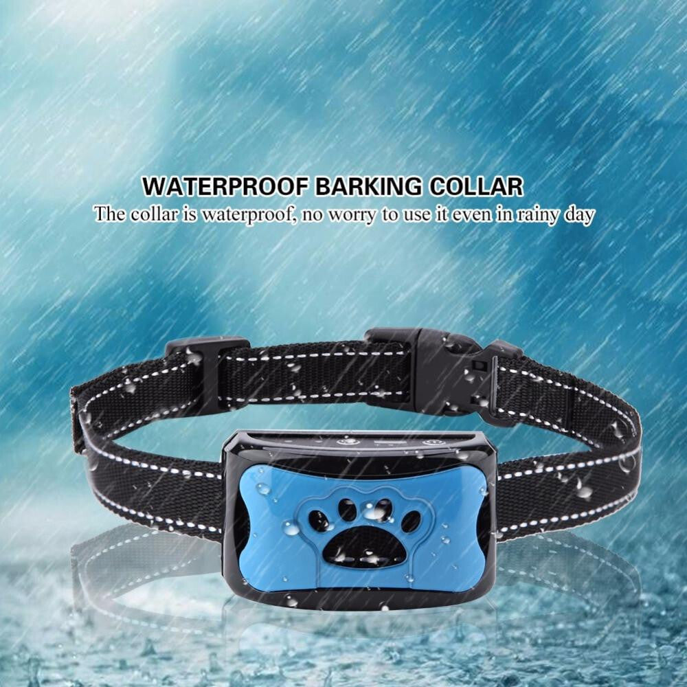 Anti Bark Collar Stop Dog Barking Sound Vibration S-M-L Adjustable Rechargeable
