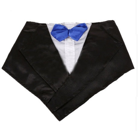 Wedding tuxedo big dog triangle scarf large handsome pet scarf