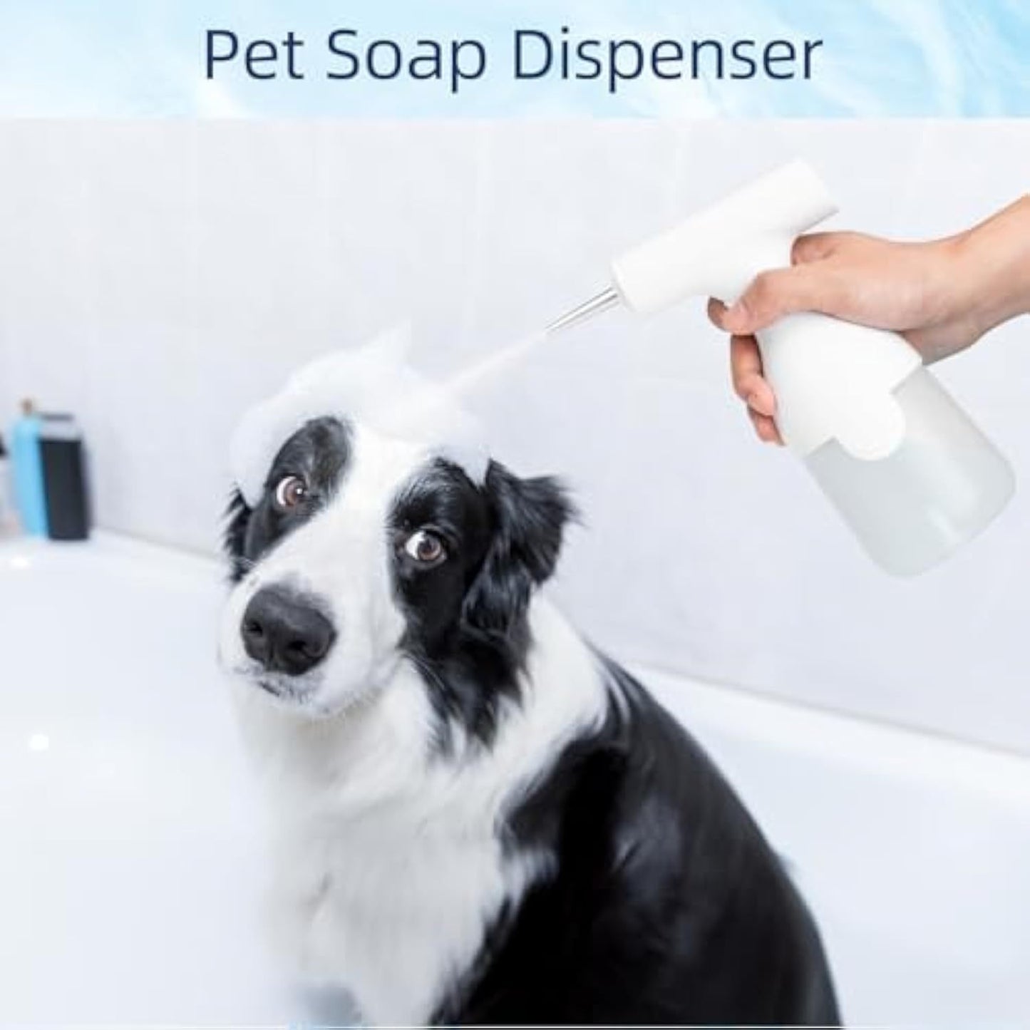 Electric Dog Cleaning Foam Soap Dispenser For Pet Bath Rechargable And USB Cable
