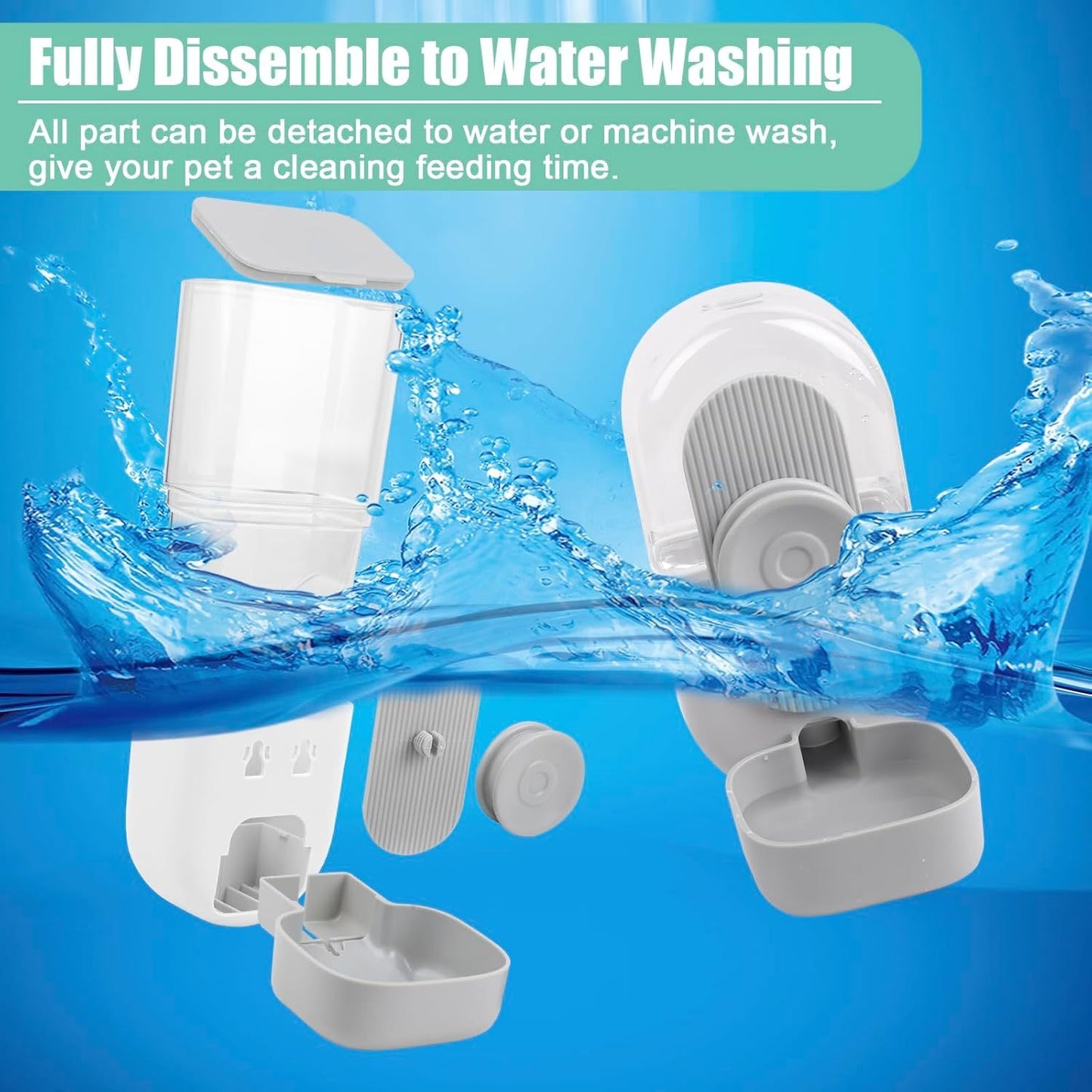 Hanging Automatic Pet Food And Water Dispenser Auto Gravity For Cage Hanging