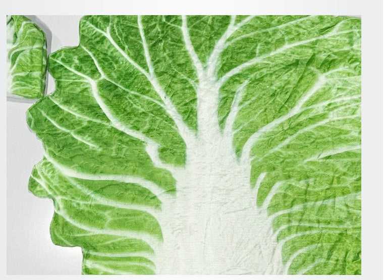 Pet Simulation Cabbage Flannel Wrap Blanket