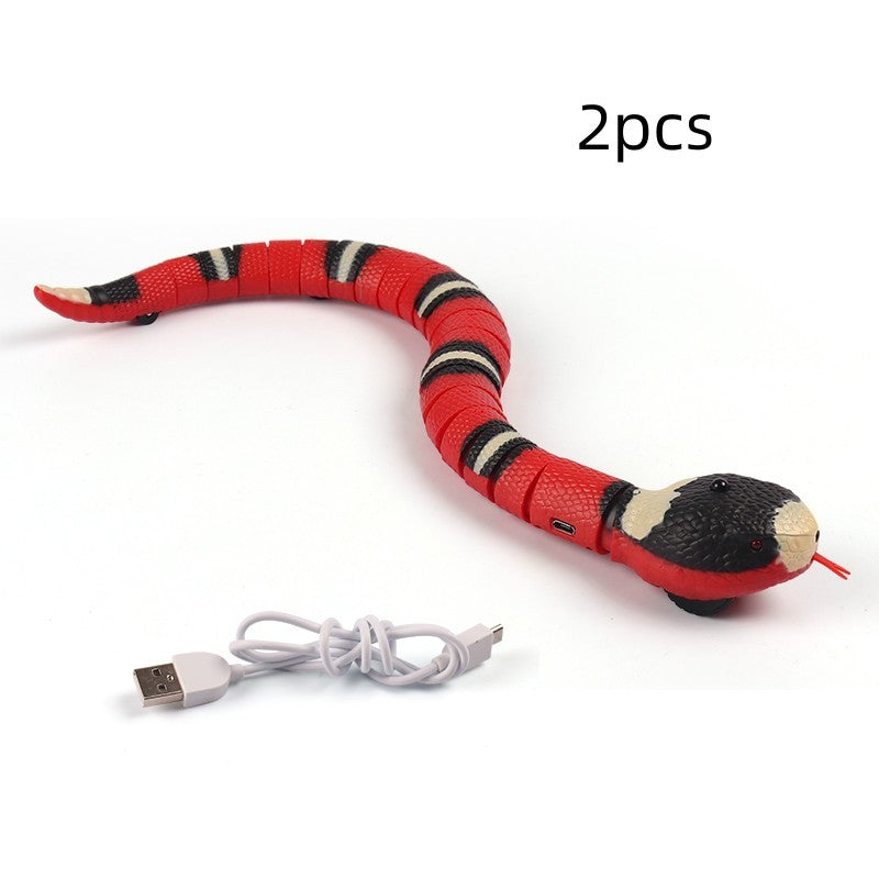 Automatic Eletronic Snake Cat Teasering Play USB Rechargeable Kitten Toys For Pet