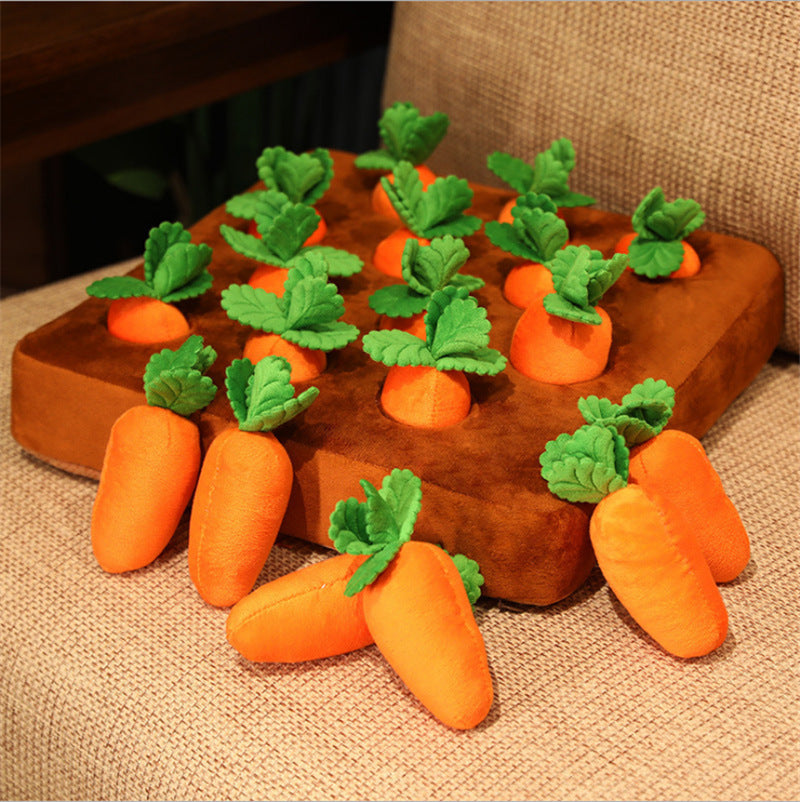 Lawn Plucking Radish Plush Pet Toys Vegetable Plot