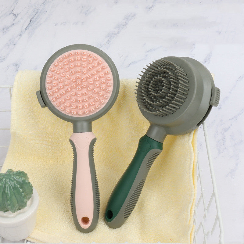 Pet Hair Removal Comb Brush Self Cleaning Slicker Brush Hair Removal Double-sided Massage