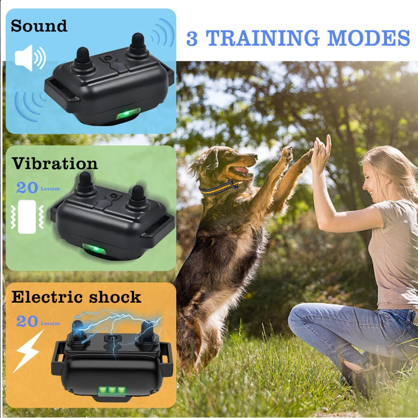 ElDog Pet Training Collar Rechargeable Waterproof Electric Shock Anti Bark R800m