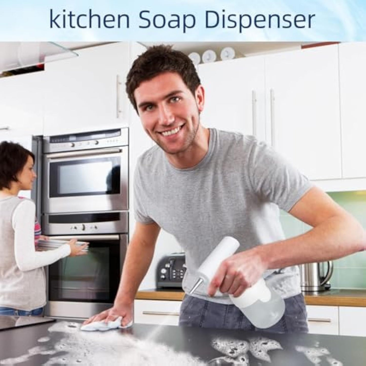 Electric Dog Cleaning Foam Soap Dispenser For Pet Bath Rechargable And USB Cable