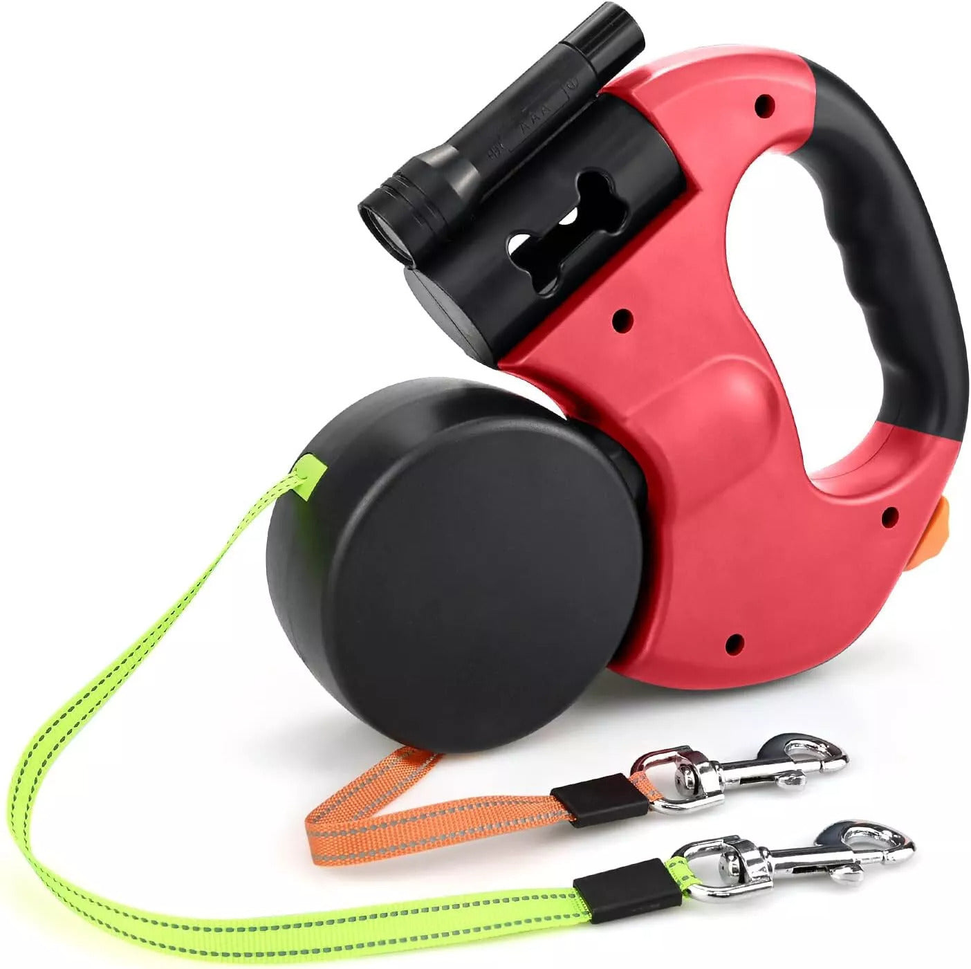 Retractable Lead Leash Double  Dual Doggie 2 Dog 50 Pounds For Pet