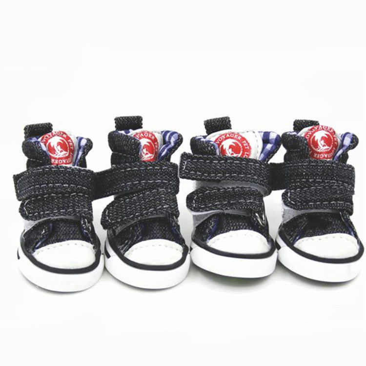 Small Dog Poodle Shoes Anti-dirty Anti-slip Canvas Shoes