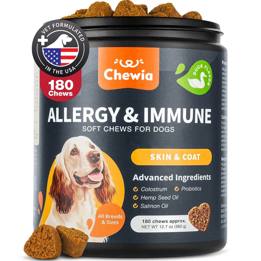 Dog Allergy Relief Chews Itch Relief For Anti Itch Dog Allergy Itching Skin Relief With Salmon Oil Immune Health Treats