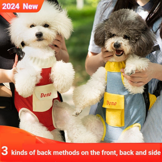 Puppy/Kitten Travel Chest Bag Front Carrier Breathable Cute New Portable Backpack Cross Shoulder Strap