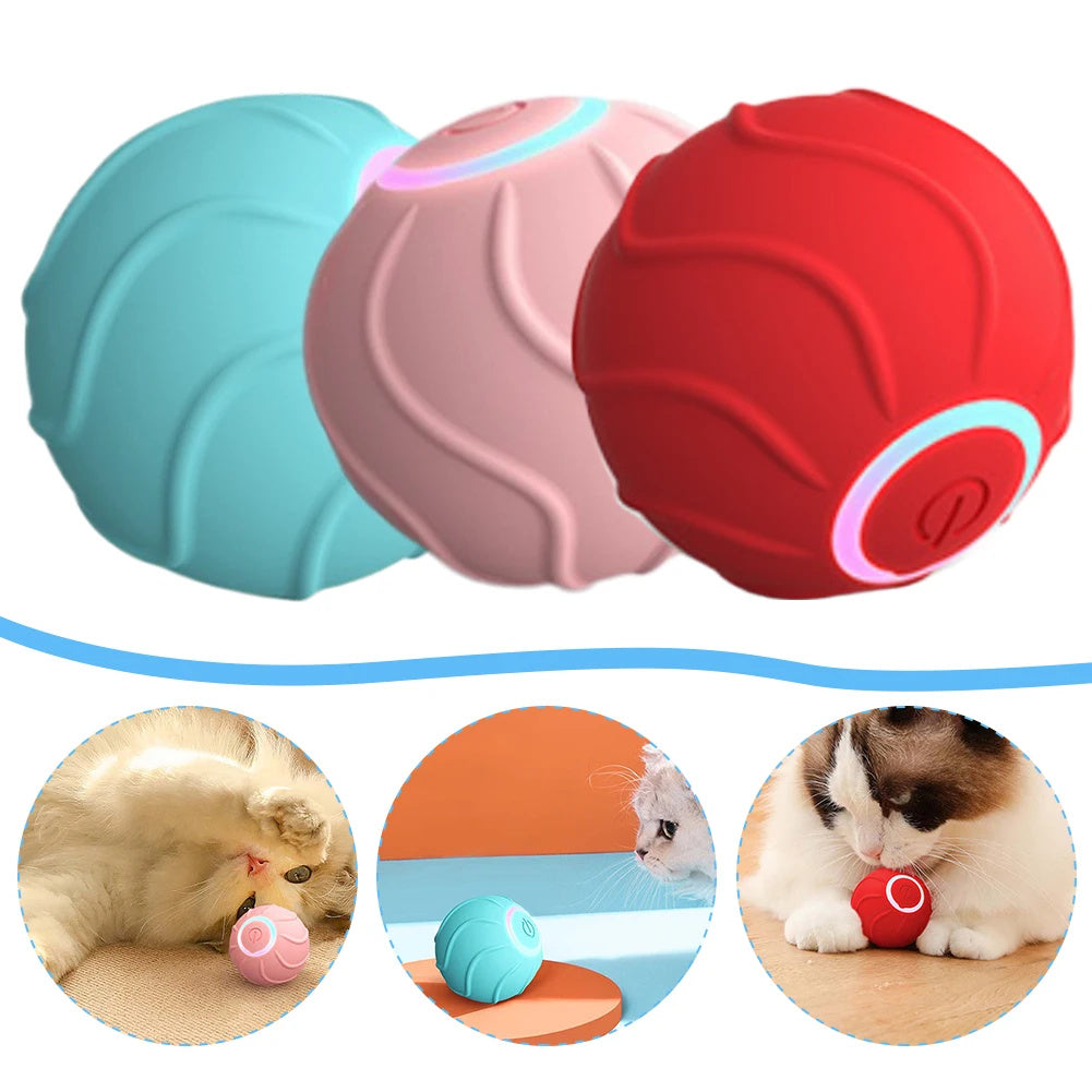 Smart Cat Bouncing Ball USB Self Hi Teasing Kittens Jumping Ball