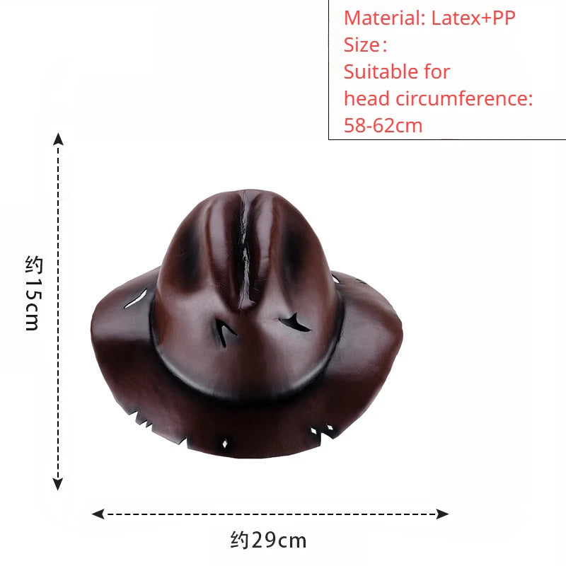 Freddy Cosplay Adult Sweater Red Striped Knitting Top Coat Hat Mask Costume *Free Shipping