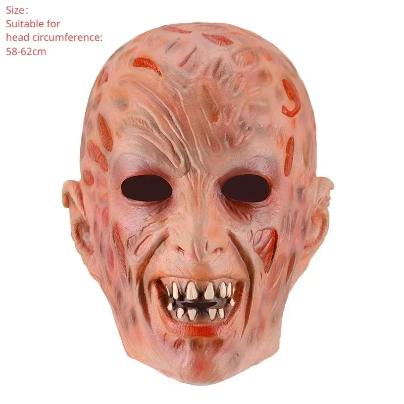 Freddy Cosplay Adult Sweater Red Striped Knitting Top Coat Hat Mask Costume *Free Shipping