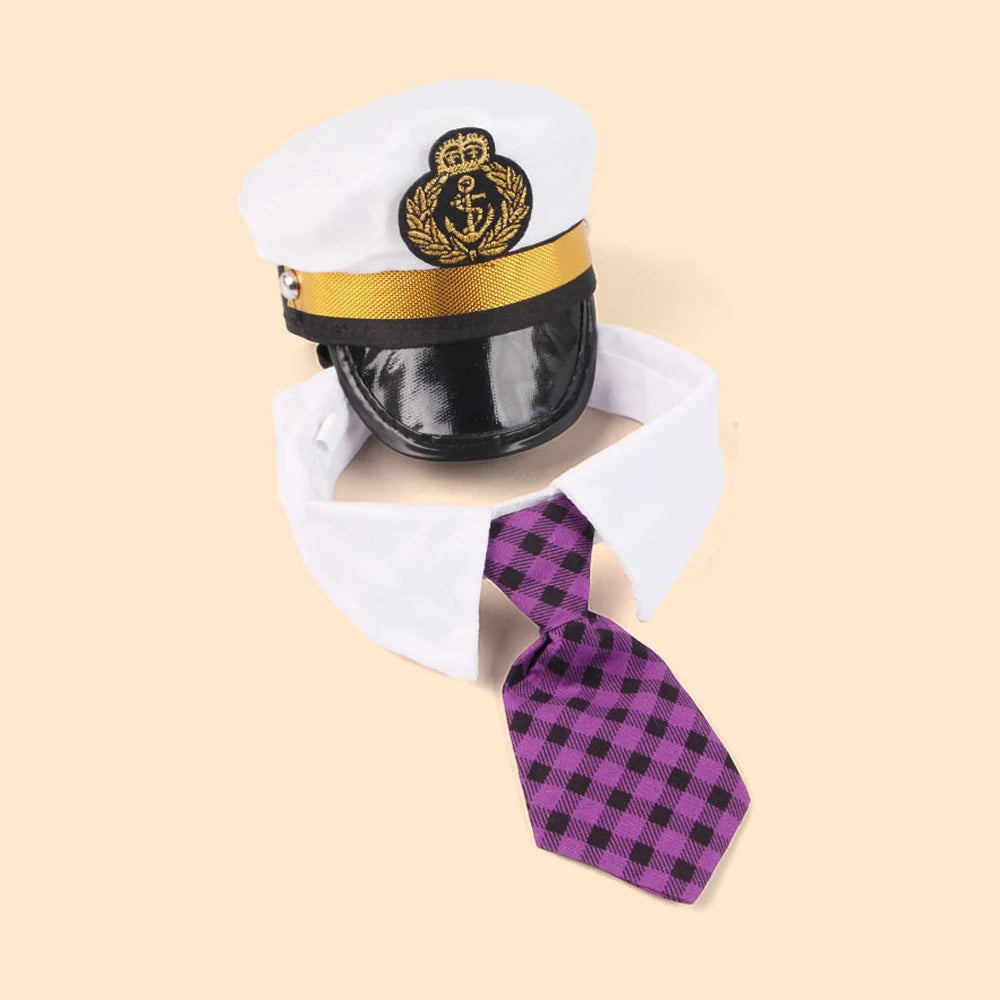 Pet captain / police officer costume set for cats and dogs,