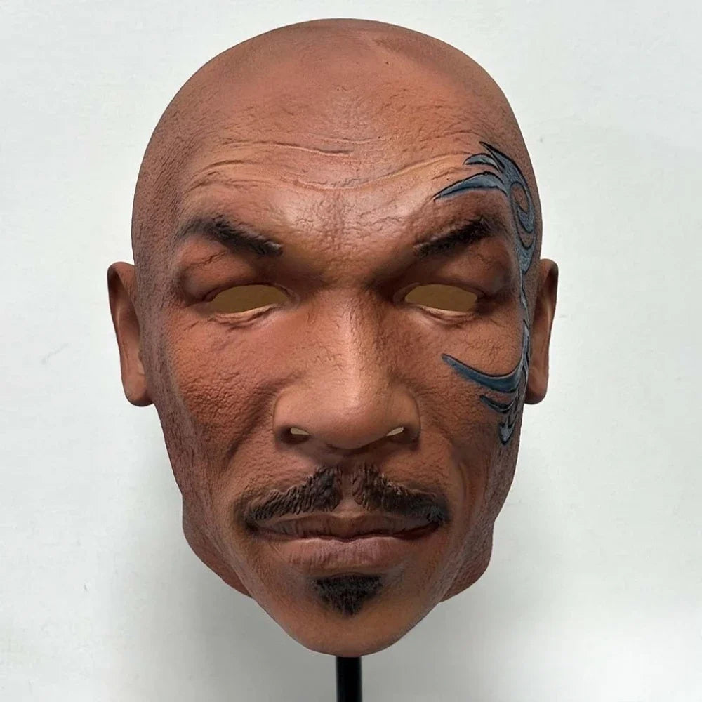 Mike Tyson Mask Man Boxing Champion Realistic Head Cover Halloween