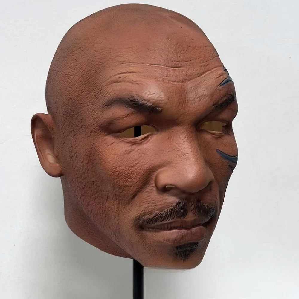 Mike Tyson Mask Man Boxing Champion Realistic Head Cover Halloween