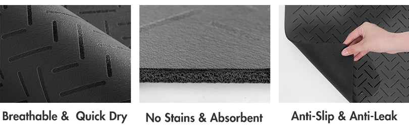 Pet Feeding Placemat for Food and Water Bowl, with Waterproof Rubber Backing, Quick Dry Water Mat for Dog Cat