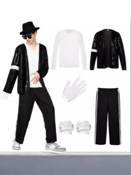 Michael Jackson Costume Cosplay Dance Star Stage Outfits