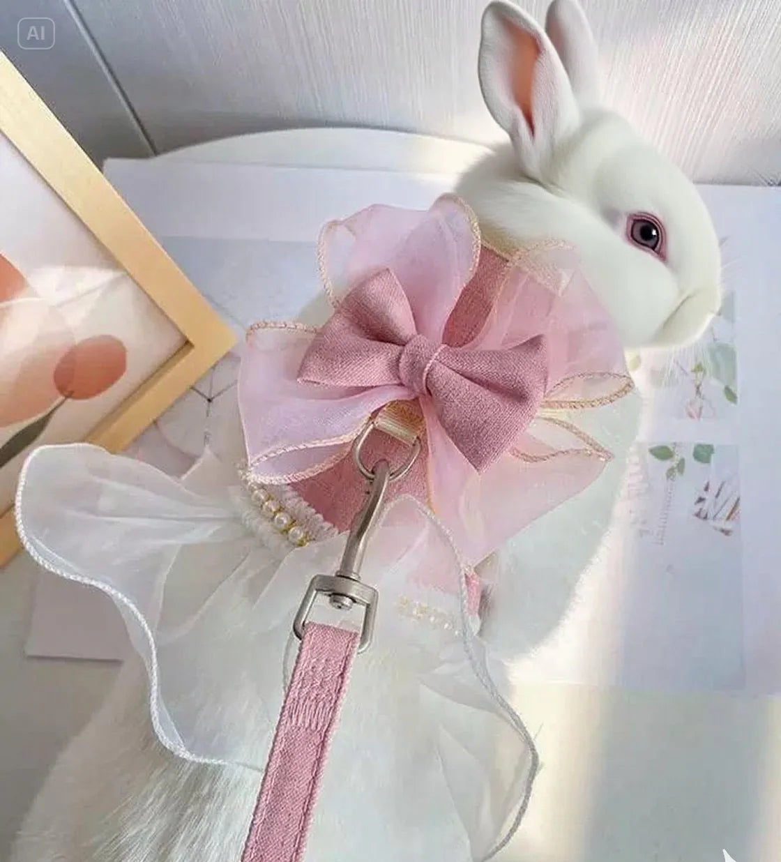 Small Cute Bow-knot Pet Harness Leash Pet Princess Nylon Kittten *Free Shipping