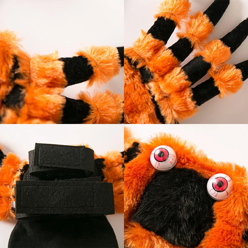Pet Halloween Cute Red Eyed Spider Chest Back Transformation Costume *Free Shipping