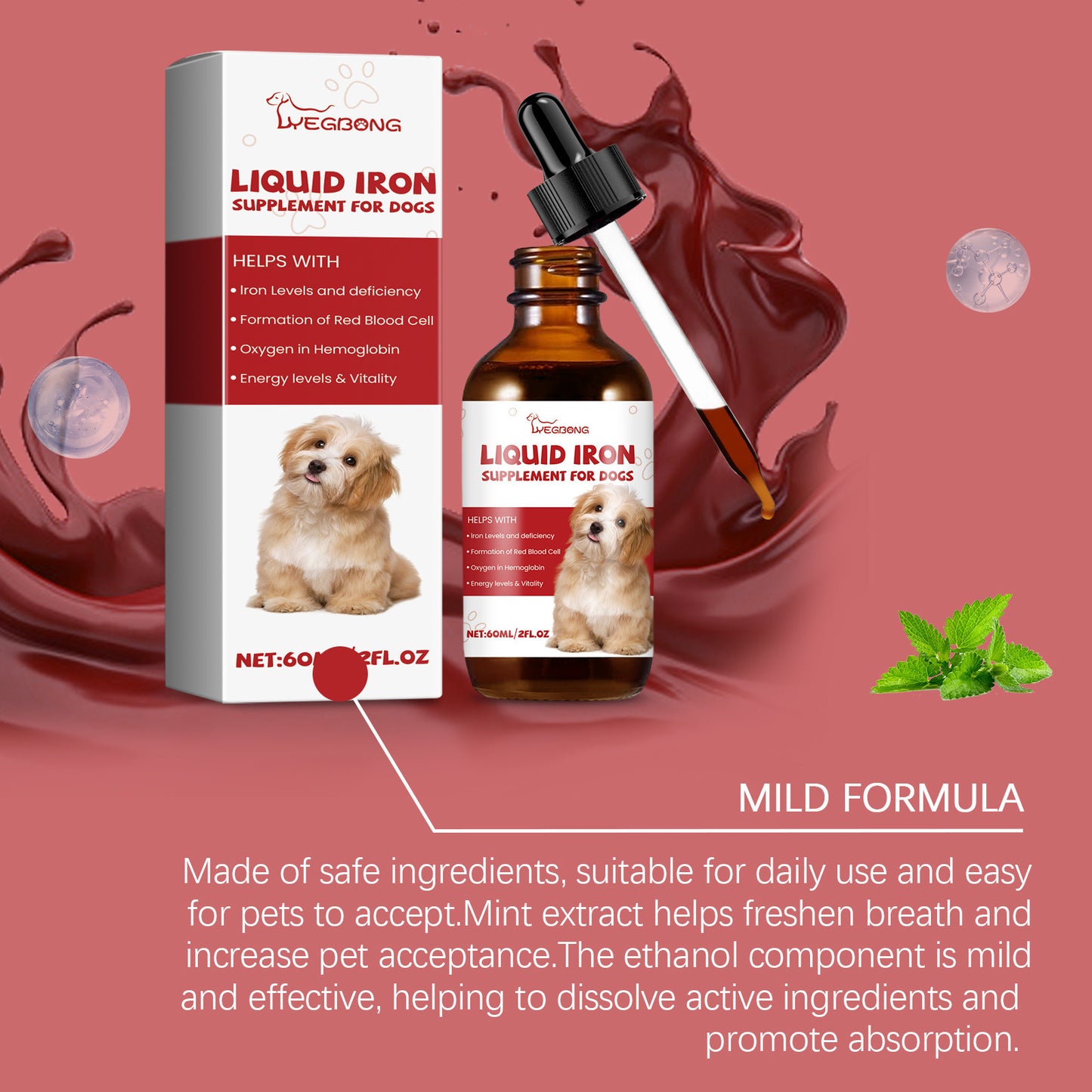 Care For Pet Dogs Mild Ingredients Help Absorb Care Supplements *Free Shipping